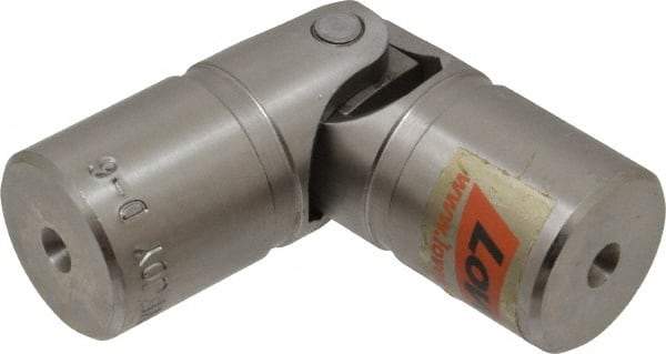 Lovejoy - 1" Bore Depth, 1,560 In/Lbs. Torque, D-Type Single Universal Joint - 1/2" Inside x 1" Outside Diam, 3-3/8" OAL - Exact Tool & Supply