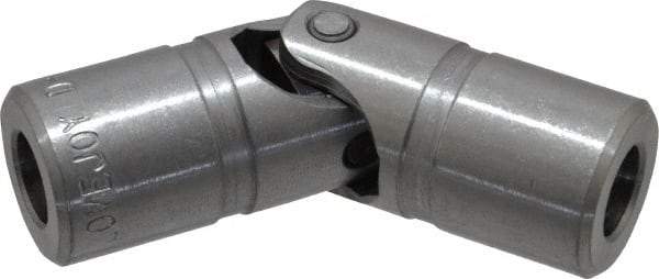 Lovejoy - 7/8" Bore Depth, 1,176 In/Lbs. Torque, D-Type Single Universal Joint - 7/16" Inside x 7/8" Outside Diam, 3" OAL - Exact Tool & Supply