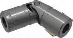Lovejoy - 1" Bore Depth, 1,560 In/Lbs. Torque, D-Type Single Universal Joint - 1/2" Inside x 1" Outside Diam, 3-3/8" OAL - Exact Tool & Supply