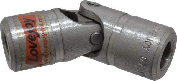 Lovejoy - 1" Bore Depth, 2,880 In/Lbs. Torque, D-Type Single Universal Joint - 9/16" Inside x 1-1/8" Outside Diam, 3-1/2" OAL - Exact Tool & Supply
