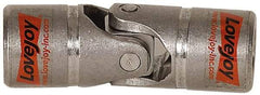 Lovejoy - 1" Bore Depth, 1,040 In/Lbs. Torque, D-Type Single Universal Joint - 1/2" Inside x 1" Outside Diam, 3-3/8" OAL - Exact Tool & Supply