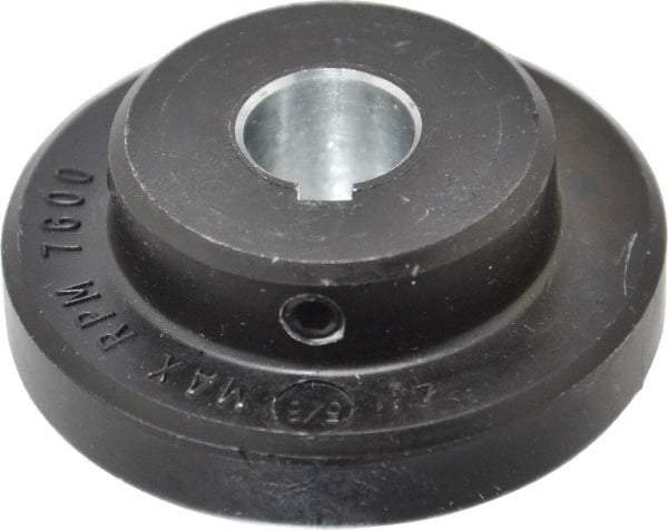 Lovejoy - 5/8" Max Bore Diam, 3/16" x 3/32" Keyway Width x Depth, Flexible Coupling Hub - 2.046" OD, 2.38" OAL, Cast Iron - Exact Tool & Supply
