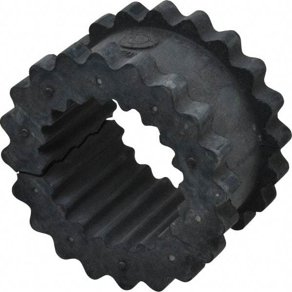 Lovejoy - 5 One Piece Split Flexible Coupling Sleeve Insert - 2.94" OD, 1.56" OAL, EPDM - Exact Tool & Supply