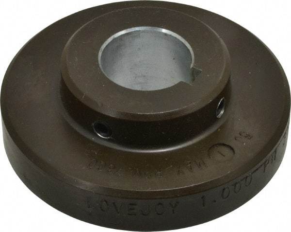 Lovejoy - 1" Max Bore Diam, 1/4" x 1/8" Keyway Width x Depth, Flexible Coupling Hub - 3-1/4" OD, 2.88" OAL, Cast Iron - Exact Tool & Supply