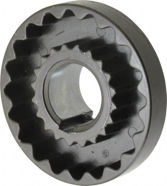 Lovejoy - 1-1/8" Max Bore Diam, 1/4" x 1/8" Keyway Width x Depth, Flexible Coupling Hub - 3-1/4" OD, 2.88" OAL, Cast Iron - Exact Tool & Supply