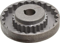 Lovejoy - 7/8" Max Bore Diam, 3/16" x 3/32" Keyway Width x Depth, Flexible Coupling Hub - 4-5/8" OD, 3.94" OAL, Cast Iron - Exact Tool & Supply