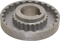Lovejoy - 1-1/2" Max Bore Diam, 3/8" x 3/16" Keyway Width x Depth, Flexible Coupling Hub - 4-5/8" OD, 3.94" OAL, Cast Iron - Exact Tool & Supply