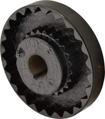 Lovejoy - 1-1/8" Max Bore Diam, 1/4" x 1/8" Keyway Width x Depth, Flexible Coupling Hub - 5.45" OD, 4.44" OAL, Cast Iron - Exact Tool & Supply