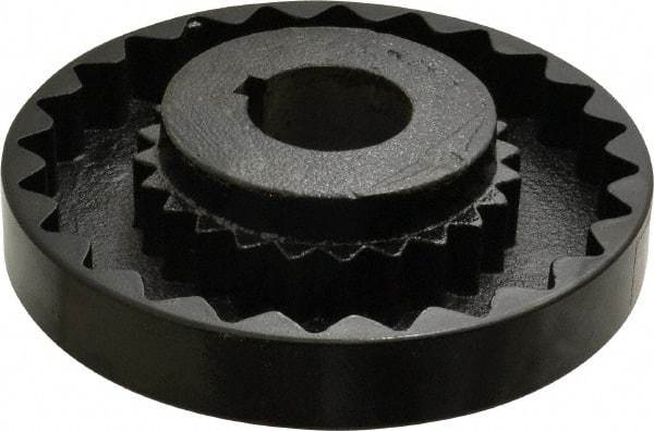 Lovejoy - 1-3/8" Max Bore Diam, 5/16" x 5/32" Keyway Width x Depth, Flexible Coupling Hub - 5.45" OD, 4.44" OAL, Cast Iron - Exact Tool & Supply