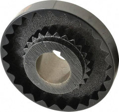 Lovejoy - 1-5/8" Max Bore Diam, 3/8" x 3/16" Keyway Width x Depth, Flexible Coupling Hub - 5.45" OD, 4.44" OAL, Cast Iron - Exact Tool & Supply