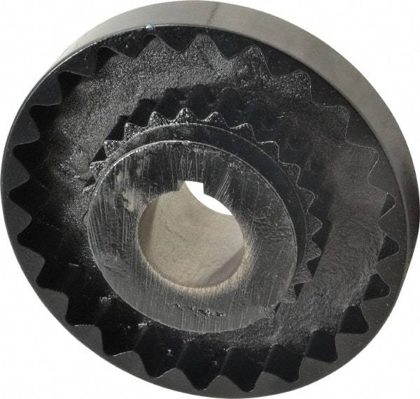 Lovejoy - 1-5/8" Max Bore Diam, 3/8" x 3/16" Keyway Width x Depth, Flexible Coupling Hub - 6.35" OD, 5.06" OAL, Cast Iron - Exact Tool & Supply