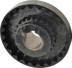 Lovejoy - 1-5/8" Max Bore Diam, 3/8" x 3/16" Keyway Width x Depth, Flexible Coupling Hub - 6.35" OD, 5.06" OAL, Cast Iron - Exact Tool & Supply