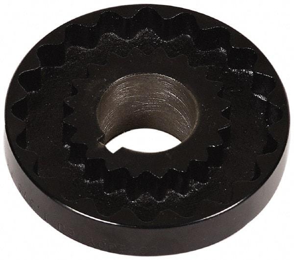 Lovejoy - 1-3/8" Max Bore Diam, 5/16" x 5/32" Keyway Width x Depth, Flexible Coupling Hub - 4" OD, 3-1/2" OAL, Cast Iron - Exact Tool & Supply