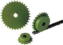 Poly Hi Solidur - 15 Teeth, 1/2" Chain Pitch, Chain Size 40, Roller Chain Sprockets - Exact Tool & Supply