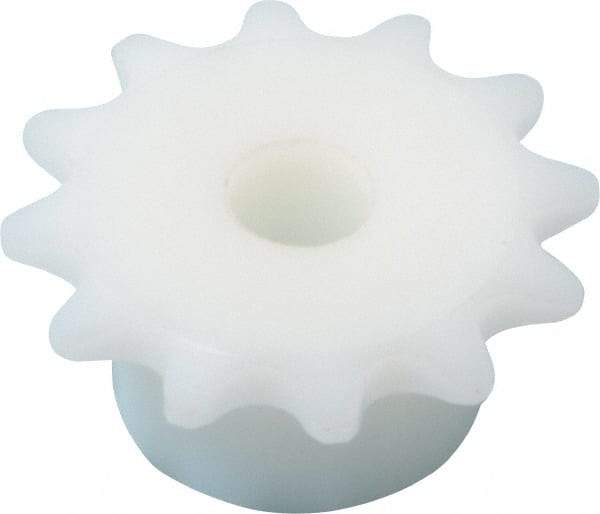 Poly Hi Solidur - 12 Teeth, 1/4" Chain Pitch, Chain Size 25, Roller Chain Sprockets - Exact Tool & Supply