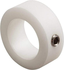 Climax Metal Products - 3/4" Bore, Nylon, Set Screw Shaft Collar - 1-1/4" Outside Diam, 9/16" Wide - Exact Tool & Supply