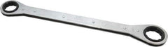 Lang - 1-1/16" x 1-1/4" 12 Point Ratcheting Box Wrench - Double End, 15" OAL, Steel, Nickel Chrome Finish - Exact Tool & Supply