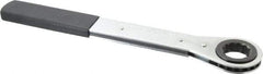 Lang - 1-5/16" 12 Point Ratcheting Box Wrench - Single End, 15-1/2" OAL, Steel, Nickel Chrome Finish - Exact Tool & Supply