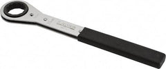 Lang - 30mm 12 Point Ratcheting Box Wrench - Single End, 12" OAL, Steel, Nickel Chrome Finish - Exact Tool & Supply