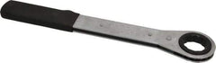 Lang - 36mm 12 Point Ratcheting Box Wrench - Single End, 15-1/2" OAL, Steel, Nickel Chrome Finish - Exact Tool & Supply
