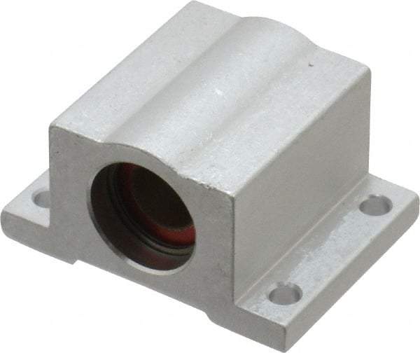 Pacific Bearing - 3/8" ID, 1-3/4" OAW x 1.313" OAL x 0.938" OAH Closed Single Pillow Block - 1-5/16 Inch Overall Length x 15/16 Inch Overall Height x 1-3/4 Inch Width, - Exact Tool & Supply