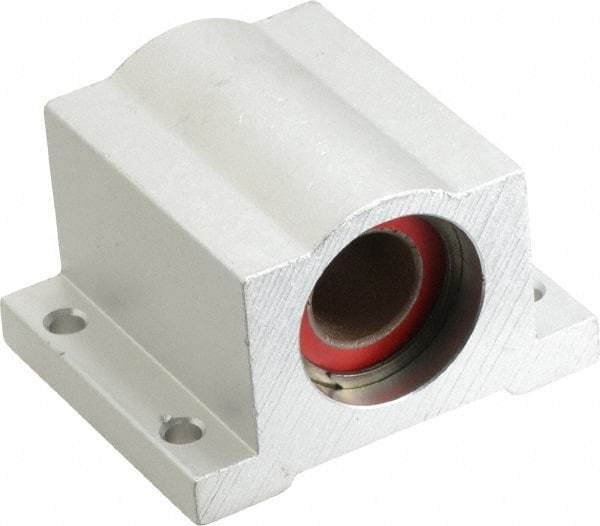 Pacific Bearing - 1/2" ID, 2" OAW x 1.688" OAL x 1-1/4" OAH Closed Single Pillow Block - 1-11/16 Inch Overall Length x 1-1/4 Inch Overall Height x 2 Inch Width, - Exact Tool & Supply