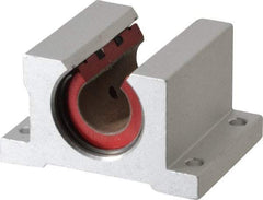 Pacific Bearing - 1/2" ID, 2" OAW x 1.688" OAL x 1-1/4" OAH Open Single Pillow Block - 1-11/16 Inch Overall Length x 1-1/4 Inch Overall Height x 2 Inch Width, - Exact Tool & Supply