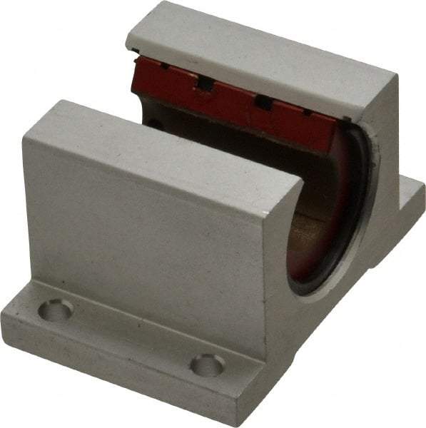 Pacific Bearing - 5/8" ID, 2-1/2" OAW x 1.938" OAL x 1-5/8" OAH Open Single Pillow Block - 1-15/16 Inch Overall Length x 1-5/8 Inch Overall Height x 2-1/2 Inch Width, - Exact Tool & Supply