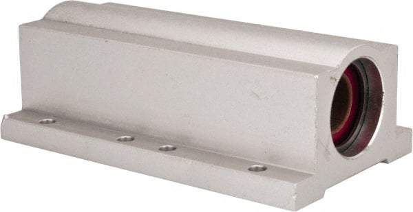 Pacific Bearing - 1/2" ID, 3-1/2" OAL x 1-1/4" OAH Closed Twin Pillow Block - 3-1/2 Inch Overall Length x 1-1/4 Inch Overall Height x 2 Inch Width, - Exact Tool & Supply