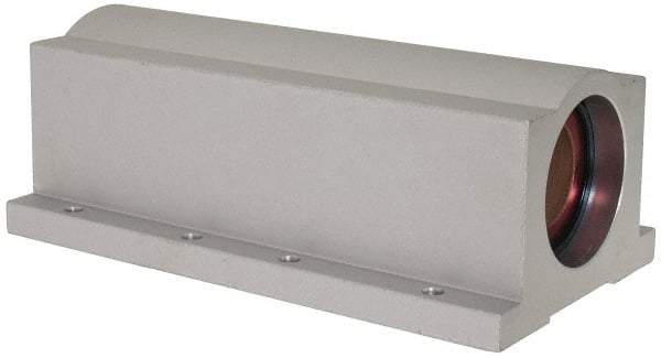 Pacific Bearing - 1-1/4" ID, 7-1/2" OAL x 2.813" OAH Closed Twin Pillow Block - 7-1/2 Inch Overall Length x 2-13/16 Inch Overall Height x 4 Inch Width, - Exact Tool & Supply
