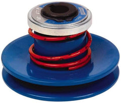 Lovejoy - 2.69" Min Pitch, 4.13" Long, 5.65" Max Diam, Spring Loaded Variable Speed Pulley - 6" Outside Diam, 1-1/8" Inside Diam, 1 Hp at 1750 RPM, 3/4 Hp at 1150 RPM - Exact Tool & Supply