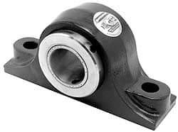 Browning - 1-1/4" ID, 6-3/8" OALType E Nonexpansion Pillow Block - 1-1/2" Base-to-Ctr Ht, Cast Iron - Exact Tool & Supply