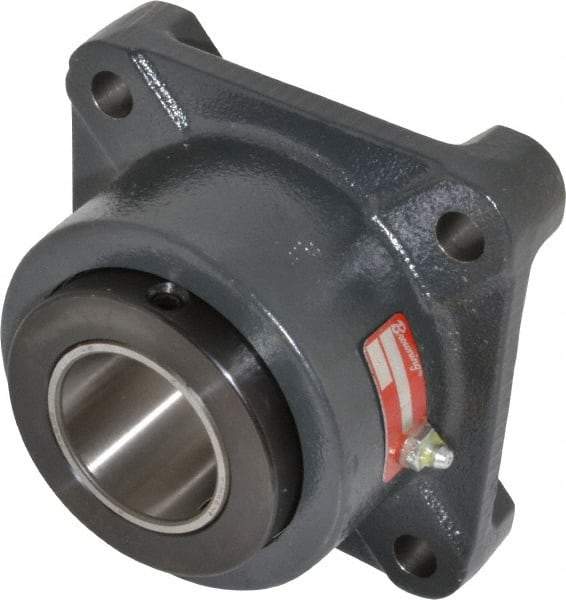 Browning - 5-5/8" OALType E 4-Bolt Flange Bearing - 4-3/8" Btw Mnt Hole Ctrs, Cast Iron - Exact Tool & Supply