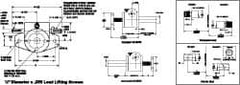 Duff-Norton - 1/4 Ton Capacity, 6" Lift Height, Upright Mechanical Screw Actuator - Threaded End - Exact Tool & Supply