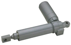 Duff-Norton - 18" Stroke Len, 17% Duty Cycle, 12 Volt, Linear Electromechanical Actuator with Slip Clutch - DC Input, 0.73" per Second, 500 Lb Capacity - Exact Tool & Supply
