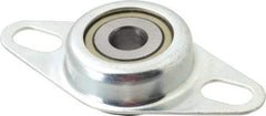 Value Collection - 1/2" ID, 1.126" OAL x 4" OAH 2-Bolt Flange - 1,060 Lb Static Cap, 2,110 Lb Dyn Cap, 3" Btw Mnt Hole Ctrs, Stamped Steel Rubber Mount - Exact Tool & Supply
