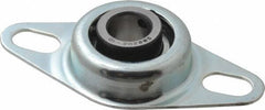 Value Collection - 5/8" ID, 1.126" OAL x 4" OAH 2-Bolt Flange - 1,060 Lb Static Cap, 2,110 Lb Dyn Cap, 3" Btw Mnt Hole Ctrs, Stamped Steel Rubber Mount - Exact Tool & Supply