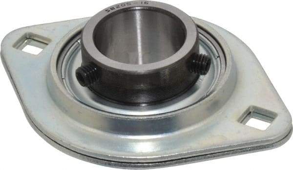 Value Collection - 3-3/4" OAL2-Bolt Flange - 1700 Lb Dyn Cap, Steel - Exact Tool & Supply