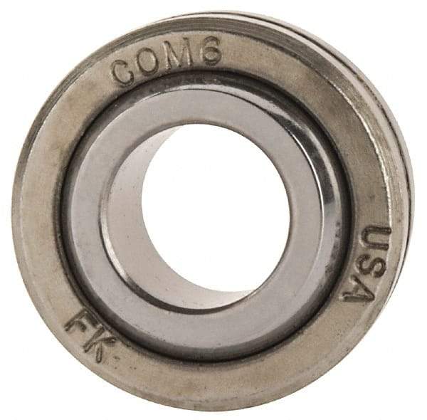 Made in USA - 3/8" Bore Diam, 8,400 Lb Dynamic Capacity, 13/32" Wide, Ball-Joint Spherical Plain Bearing - 13/16" OD - Exact Tool & Supply