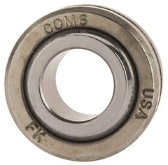 Made in USA - 3/8" Bore Diam, 8,400 Lb Dynamic Capacity, 13/32" Wide, Ball-Joint Spherical Plain Bearing - 13/16" OD - Exact Tool & Supply