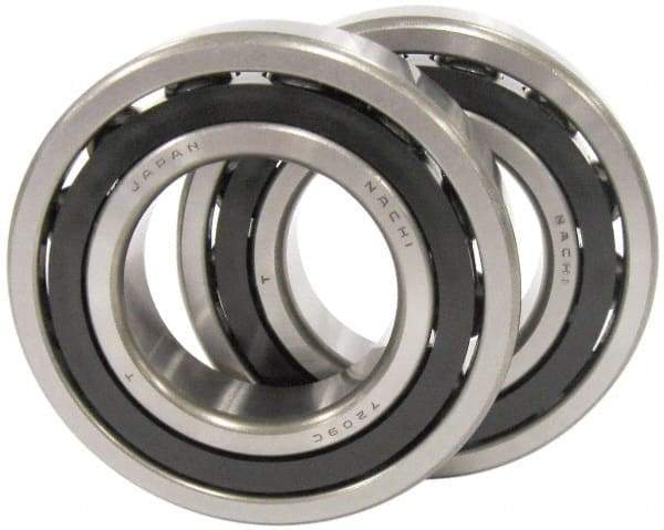 Nachi - 10mm Bore Diam, 30mm OD, Open Angular Contact Radial Ball Bearing - 9mm Wide, 1 Row, Round Bore, 6,650 Nm Static Capacity, 11,300 Nm Dynamic Capacity - Exact Tool & Supply