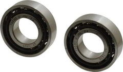 Nachi - 17mm Bore Diam, 35mm OD, Open Angular Contact Radial Ball Bearing - 10mm Wide, 1 Row, Round Bore, 8,300 Nm Static Capacity, 11,400 Nm Dynamic Capacity - Exact Tool & Supply