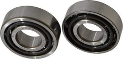 Nachi - 17mm Bore Diam, 40mm OD, Open Angular Contact Radial Ball Bearing - 12mm Wide, 1 Row, Round Bore, 11,800 Nm Static Capacity, 17,800 Nm Dynamic Capacity - Exact Tool & Supply