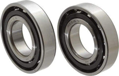 Nachi - 35mm Bore Diam, 72mm OD, Open Angular Contact Radial Ball Bearing - 17mm Wide, 1 Row, Round Bore, 40,000 Nm Static Capacity, 49,500 Nm Dynamic Capacity - Exact Tool & Supply