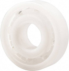 Made in USA - 10mm Bore Diam, 26mm OD, Open Plastic Race Radial Ball Bearing - 8mm Wide, 1 Row, Round Bore, 33 Lb Static Capacity, 42 Lb Dynamic Capacity - Exact Tool & Supply