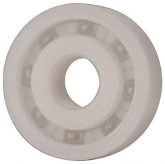 Made in USA - 10mm Bore Diam, 30mm OD, Open Plastic Race Radial Ball Bearing - 9mm Wide, 1 Row, Round Bore, 43 Lb Static Capacity, 55 Lb Dynamic Capacity - Exact Tool & Supply