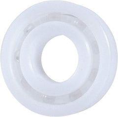 Made in USA - 15mm Bore Diam, 35mm OD, Open Plastic Race Radial Ball Bearing - 11mm Wide, 1 Row, Round Bore, 46 Lb Static Capacity, 69 Lb Dynamic Capacity - Exact Tool & Supply