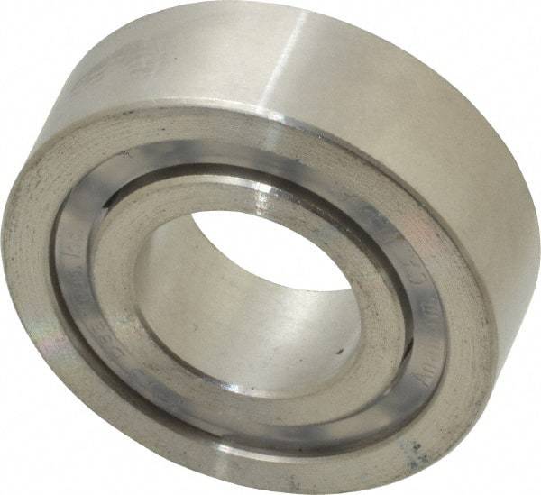 Made in USA - 5/8" Bore Diam, 1-3/8" OD, Open Precision Ground Radial Ball Bearing - 7/16" Wide, 1 Row, Round Bore, 138 Lb Static Capacity, 207 Lb Dynamic Capacity - Exact Tool & Supply
