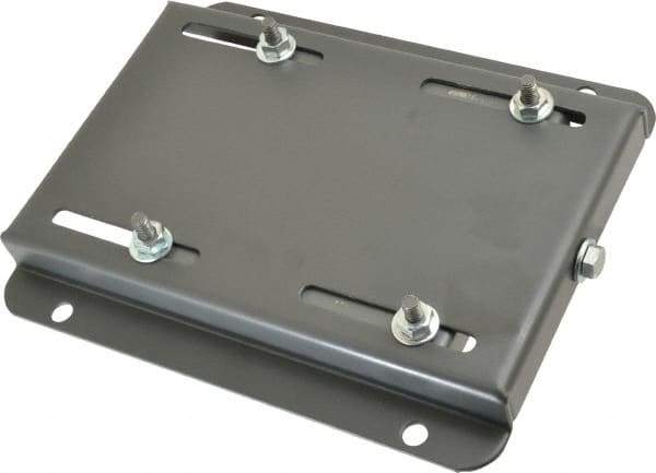 Made in USA - 5/16" Bolt Steel Rigid Fixed Base Motor Base - Adjusting Single Screw, 145T NEMA Frame - Exact Tool & Supply
