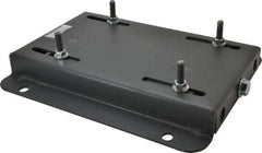 Made in USA - 3/8" Bolt Steel Rigid Fixed Base Motor Base - Adjusting Single Screw, 184T NEMA Frame - Exact Tool & Supply